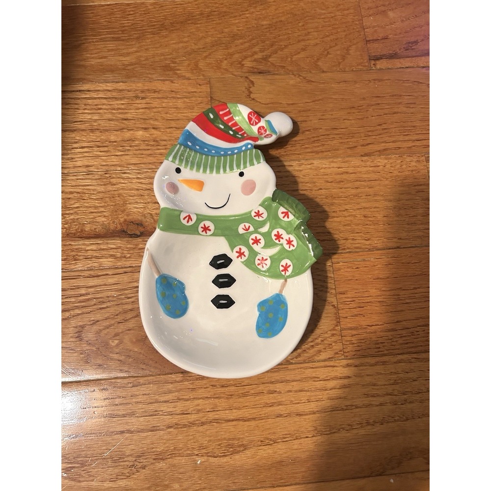 Pier 1 Snowman Spoon Rest Unique Festive Versatile